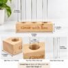 Wooden test tube planter dimensions 6 x 1.5 x 1.5 inches